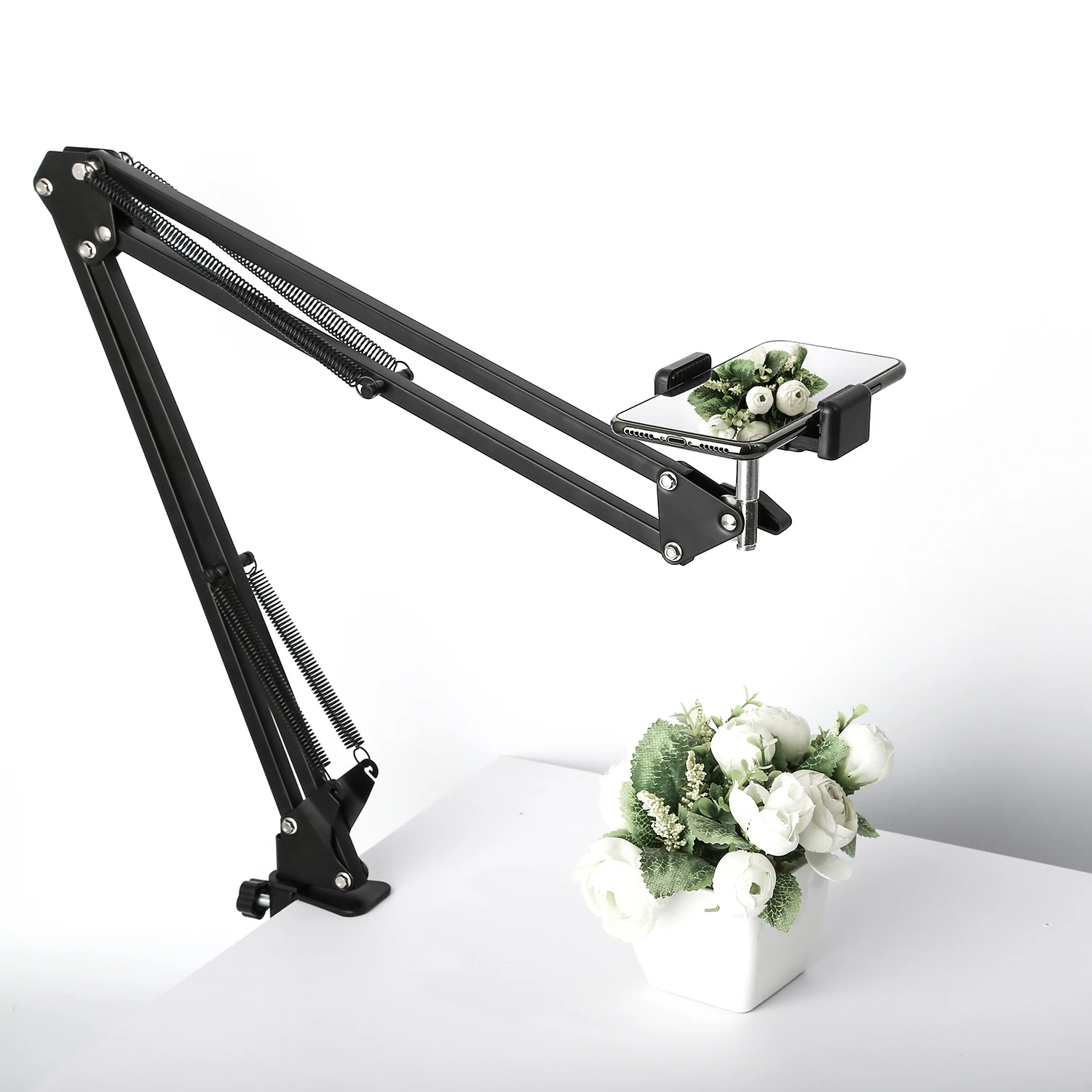 Camera Phone tripod Table Stand Set Desktop Tripod Overhead Shot Photography Arm Overhead Stand For Phone Camera Ring Light Lamp