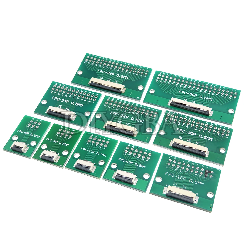 FPC FFC 0.5MM Pitch Conversion board DIY PCB board 6P 8P 10P 12P 20P 24P 26P 30P 34P 40P 50P 60P connector For Cable transfer images - 6