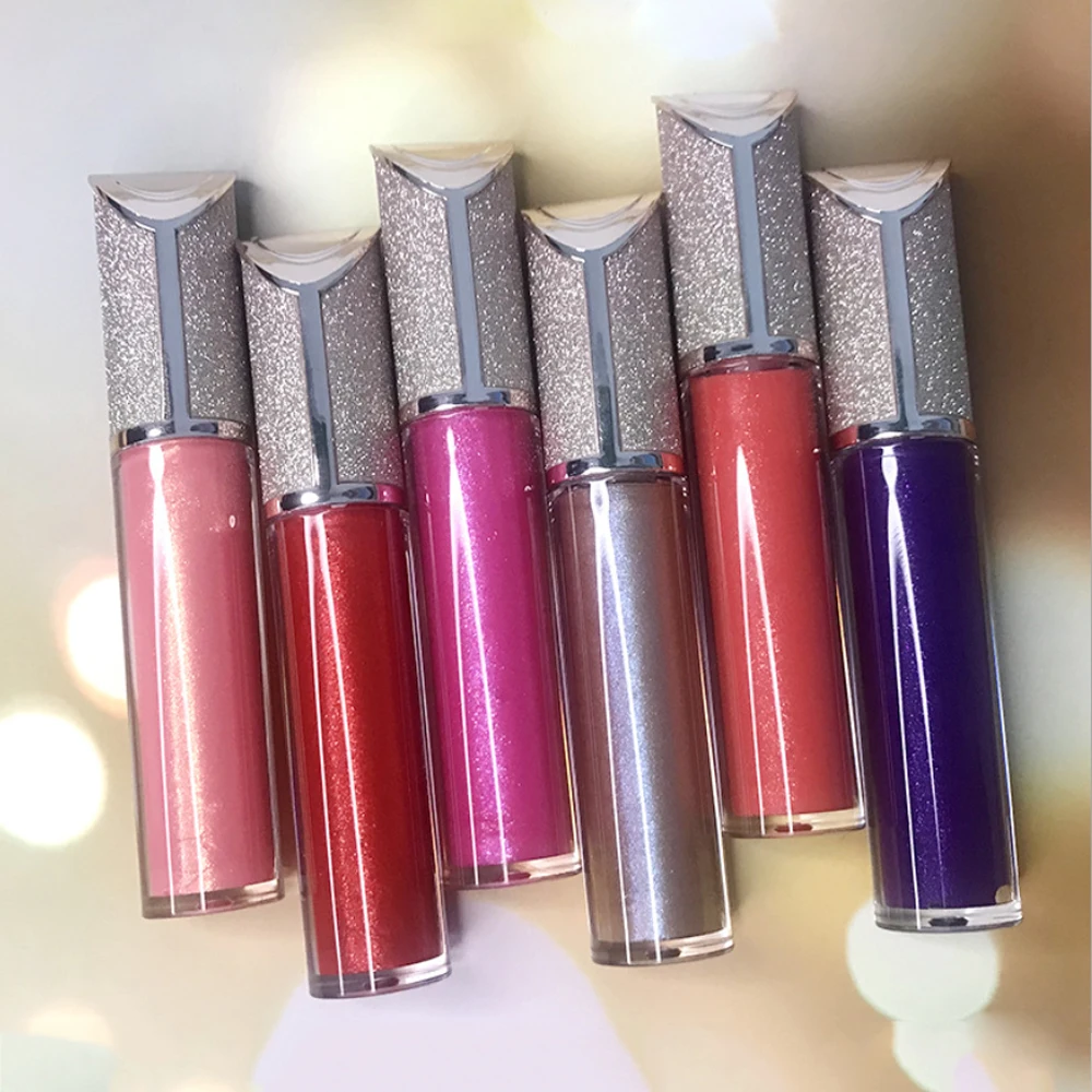 Fornitori di lucidalabbra diamantati all'ingrosso lucidalabbra Private Label cosmetici rossetto liquido Glitter lucido lucido personalizzato senza Logo