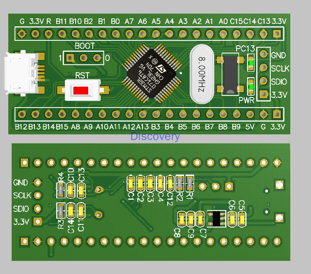Placa base STM32L071CBT6, producto nuevo, STM32L071, sistema mínimo, placa de desarrollo L071, bajo consumo de energía