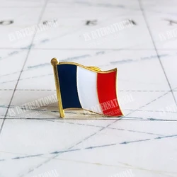 France National Flag Lapel Pins Crystal Epoxy Metal Enamel Badge Paint Brooch Souvenir Suit Personality Commemorative Gifts