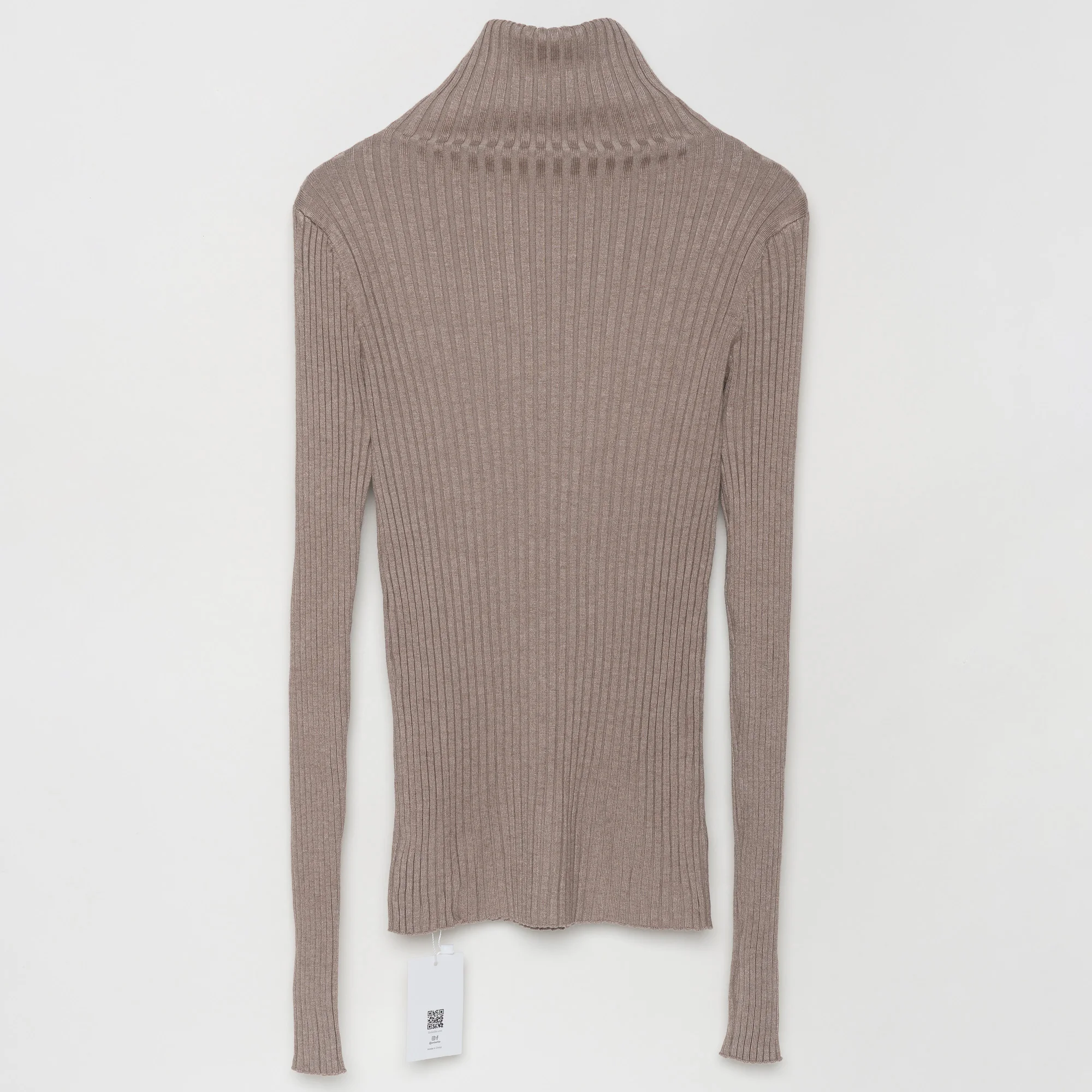 Ribbed Turtleneck Sweater Knitted Tops Women High Neck Pullovers With Thumb Hole Fall Winter Jumper