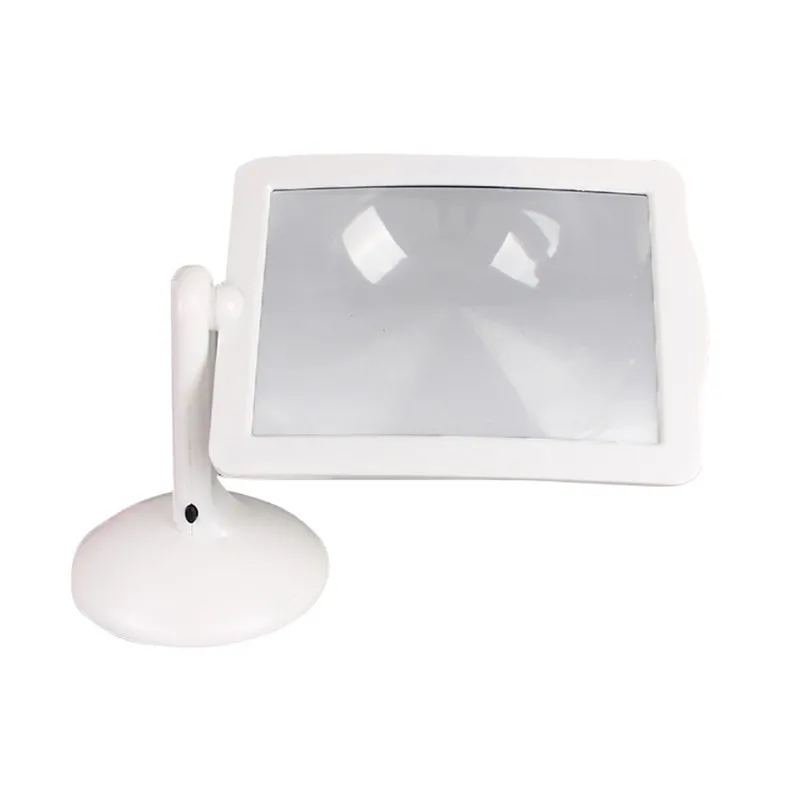 Lupa de mesa com lente Fresnel, Suporte giratório de 360 graus Lupa de leitura portátil, 3X