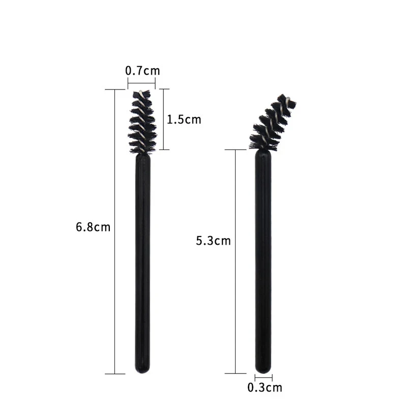 50pcs Descartável Mini Pestana Escova Mascara Wand Aplicador Sobrancelha Pente Microbrush Maquiagem Escova Para Lash Extension Supplies