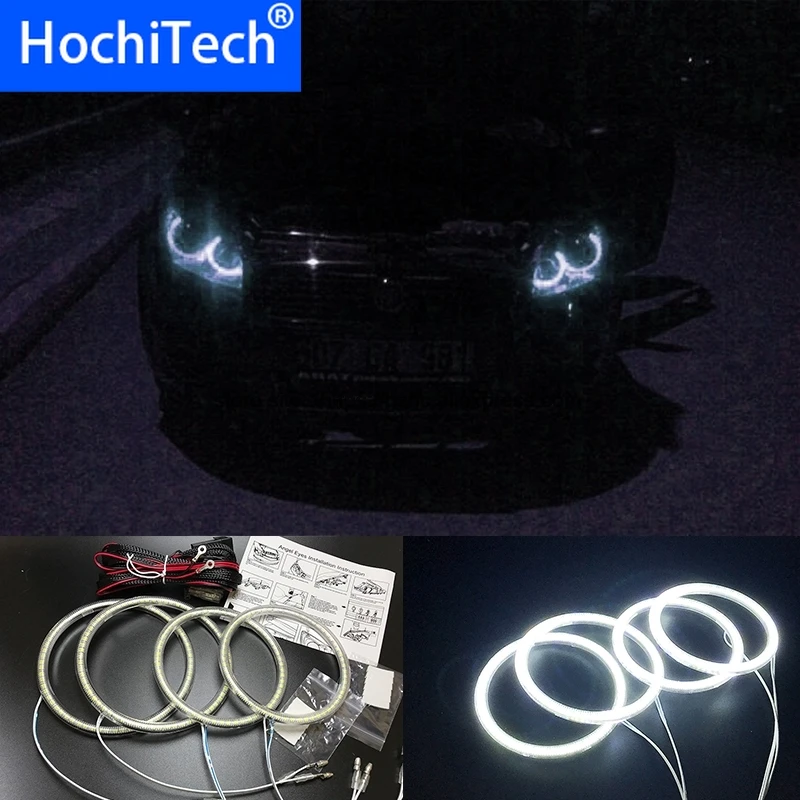 

HochiTech супер яркий белый цвет света SMD светодиодный ангельские глазки для Fiat Linea 2007-2015, Стайлинг автомобиля, дневные ходовые огни