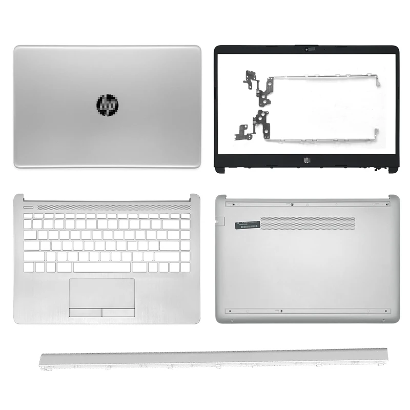 NEW Laptop LCD Back Cover/Front Bezel/Hinges/Palmrest/Bottom Case For HP 14-CF 14-DK 14-DF Top Back Case L24469-001 Silver