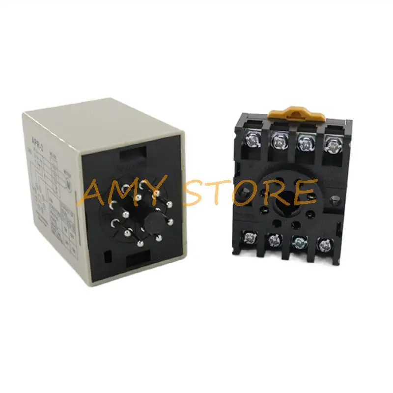 Indicador LED AC 380V 220V, controlador de protección de secuencia de fase de voltaje trifásico inverso, relé de APR-3 w, enchufe PF083A