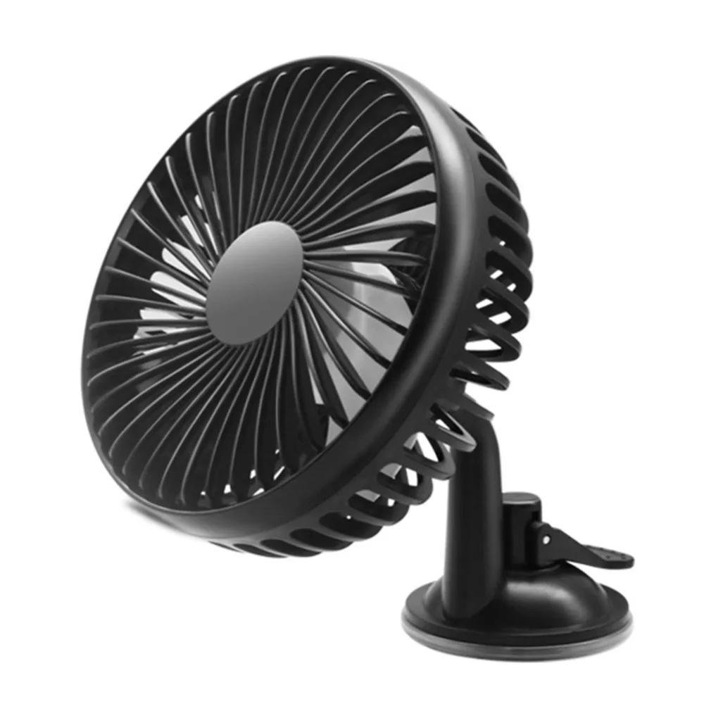 10W 12V24V Universal USB Car Fan Suction Cup Car Seat Back Single Head Car Fan Large Wind Three Speed Control USB Car Fan