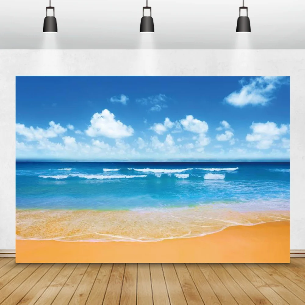 الصيف الاستوائية شاطئ البحر الرمال السماء الزرقاء غائم المناظر الطبيعية صور خلفيات خلفيات للتصوير الفوتوغرافي الأسرة صور استوديو الدعامة
