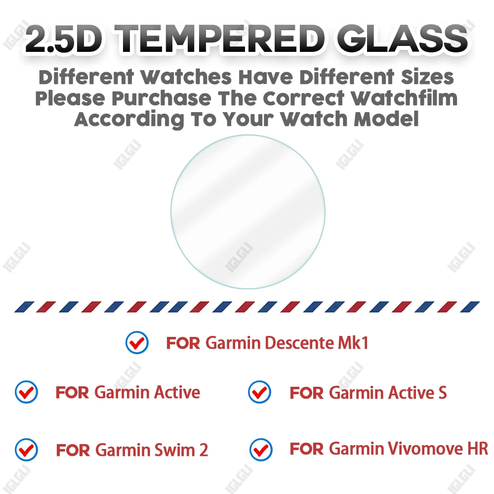 Cristal templado de alta calidad para reloj inteligente Garmin Active S Swim 2, Protector de pantalla, accesorios de protección transparentes