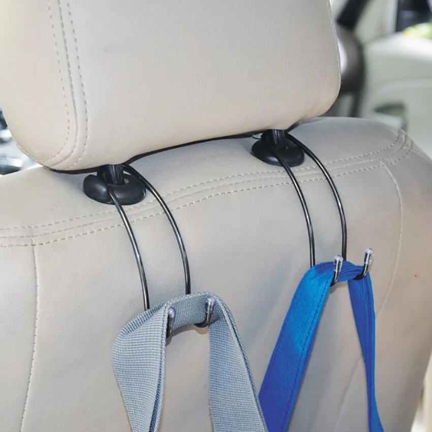 Multi-purpose Universal Contractible Free Shopping Auto Car Seat Headrest Bag Hook Holder, Clip Hanger To Storage Grocery Cloth