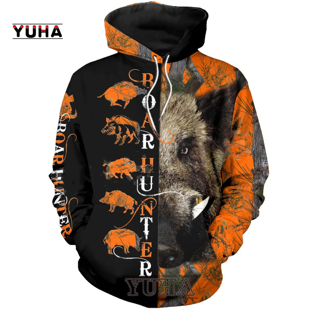 Newest Boar Hunter Animal Hunting Camo Tattoo 3DPrint Pullover Newfashion Streetwear Sweatshirts/Hoodies/Jacket