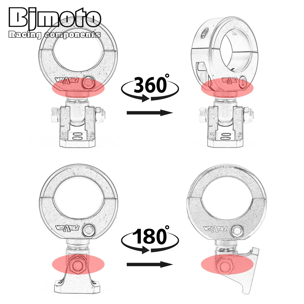 Motorfiets Spot Light Bracket Fit Meest Van Motor Met 20-32Mm Od Cross Bar Voor Bmw Honda Kawasaki yamaha Suzuki Triumph