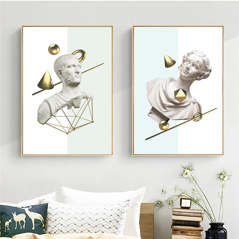 Antikes Rom und Griechenland, berühmte Persönlichkeiten, Statue, Wandkunst, Gemälde auf Leinwand, Poster und Drucke, Bilddekoration für Wohnzimmer