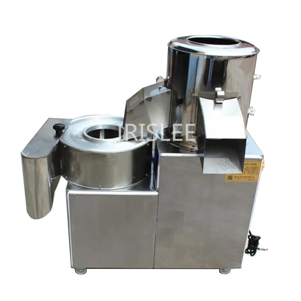 Automatic industrial potato washing peeling and cutting machine tubers peeler slicer