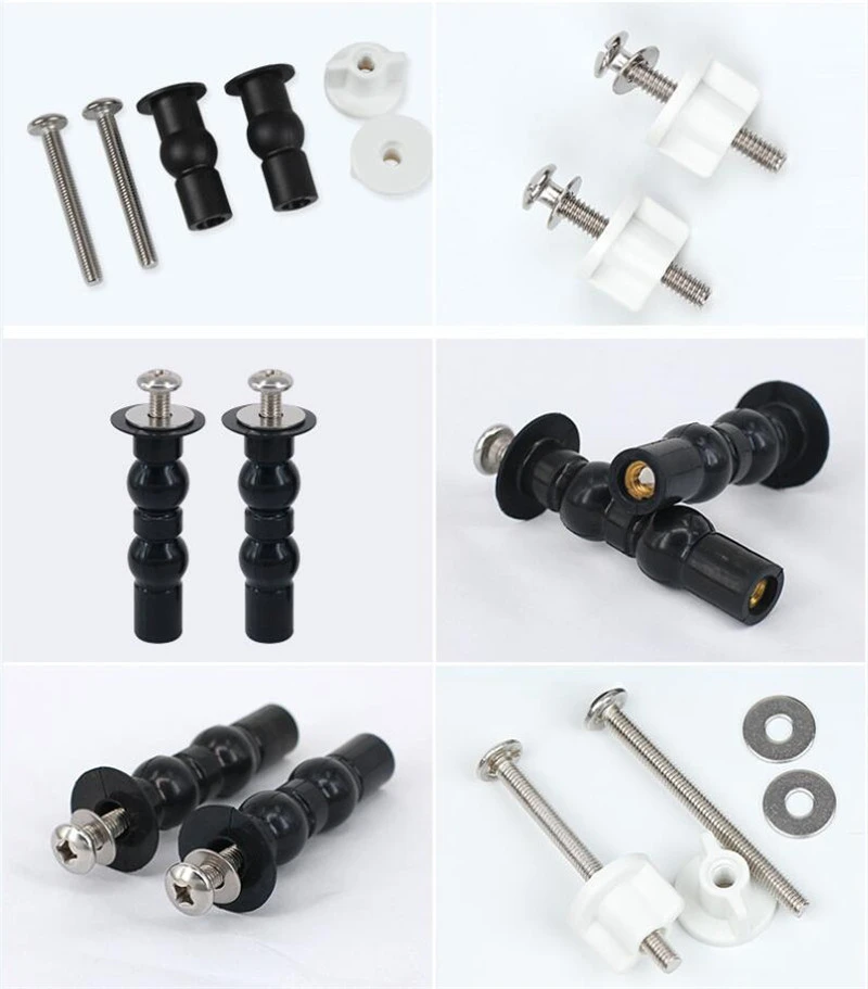 Toilet lid fixing spare parts lavatory lid closestool cover fixed 304 steel screw set expansion screw and bolt nut sets