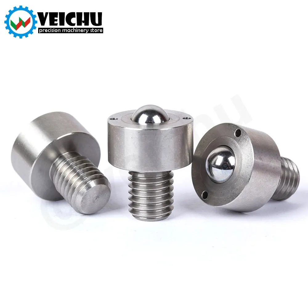 VEICH 1PCS Converyor VCN314 Todos Rolamento de Esferas de Aço Inoxidável Cabeça Redonda Bola de Rolos Rolo Êmbolos Com Rosca Do Parafuso Prisioneiro