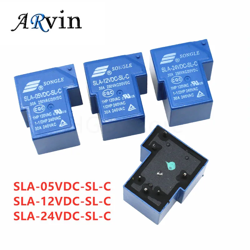 5PCS Power relays SLA-05VDC-SL-C SLA-12VDC-SL-C SLA-24VDC-SL-C 5V 12V 24V 30A 6PIN T90 new and original