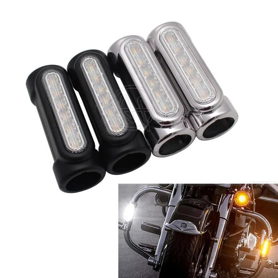 For Harley Sportster Softail Dyna Street Bob Touring Motorcycle Crash Bars LED Highway Bar Switchback Driving Light/Bike