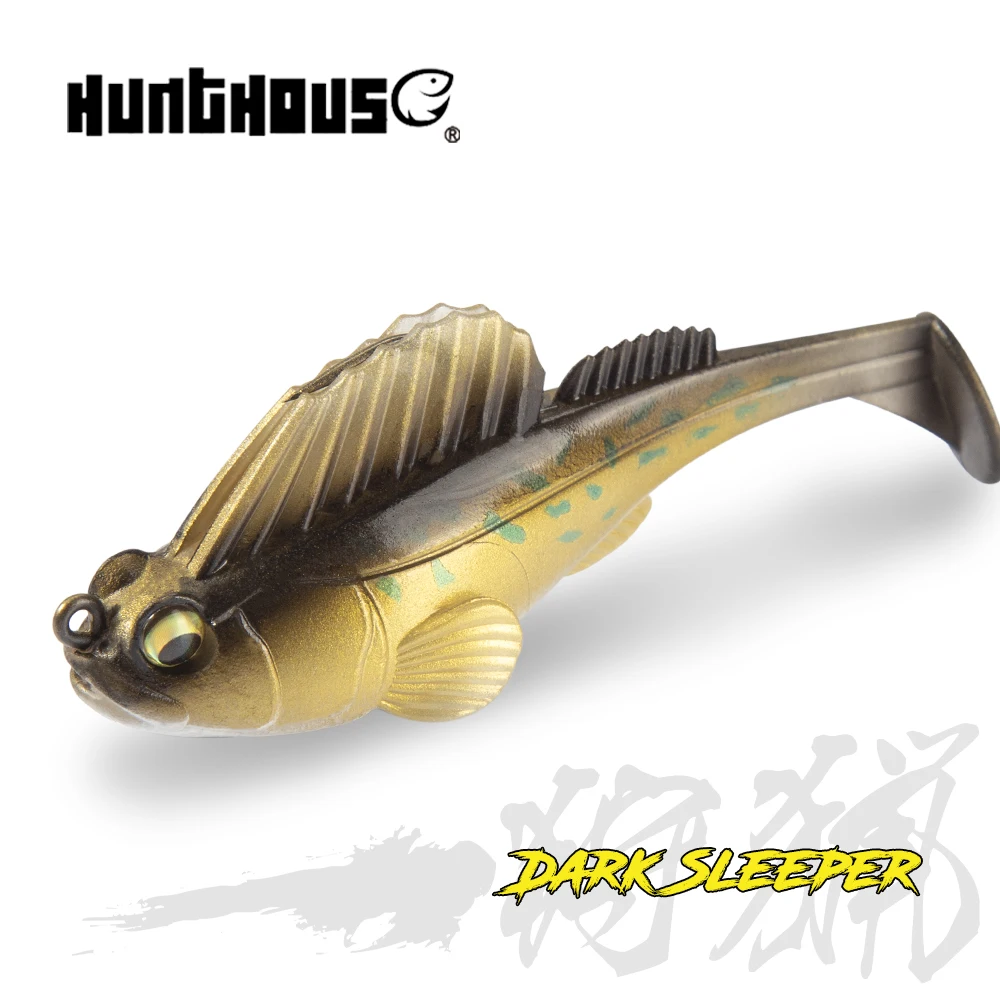 Hunthouse Dark Sleeper Swimbaits soft lure 3 inch 3/8oz fishing pike lure bass swimmer perch fishing Swimbait jig leurre