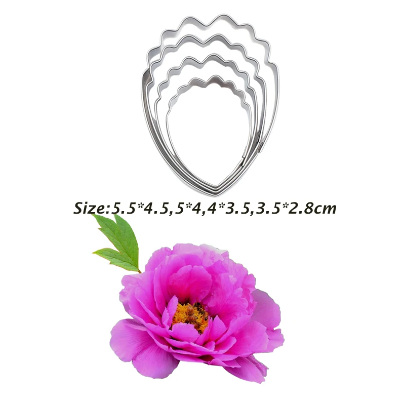 Peony Flower& Leaf Veiner Silicone Molds Baking Moulds Pastry Crafts Candy Chocolate Sugar Clay Handicraft Form Cake Tools CS255