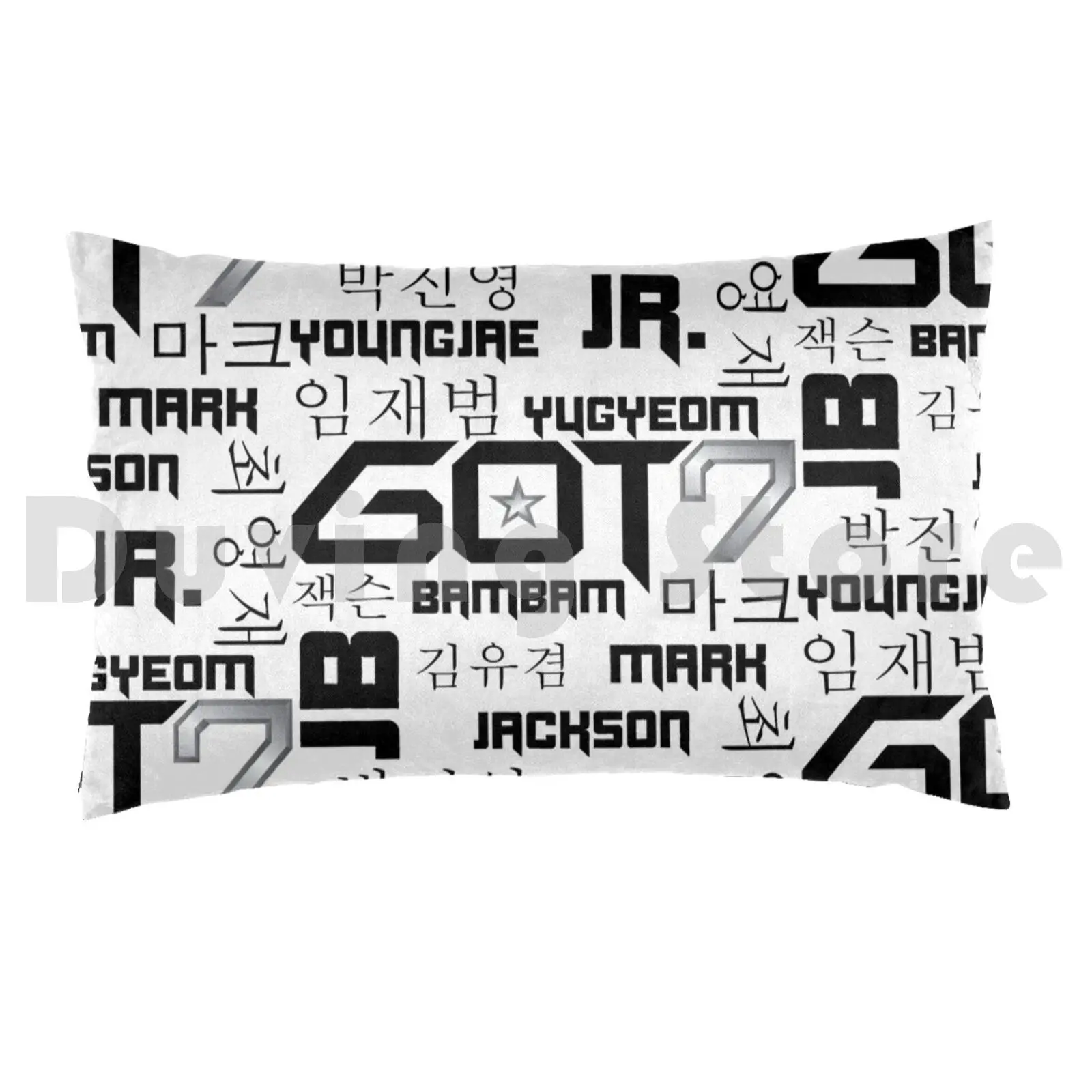 Got7 Pillow case Got7 Kpop Korean Pop Bambam Jackson Jr Mark Youngjae Yugyeom Jb Black White Got