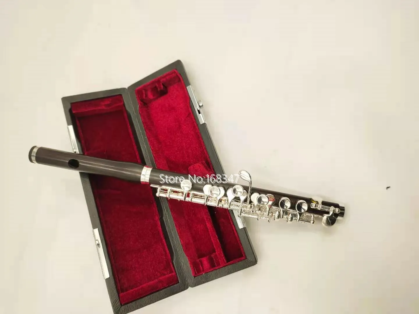 

New Product PICCOLO 100% Ebony Wood C Key Sliver Plated Keys Professional Musical Instrument With Case Free Shipping