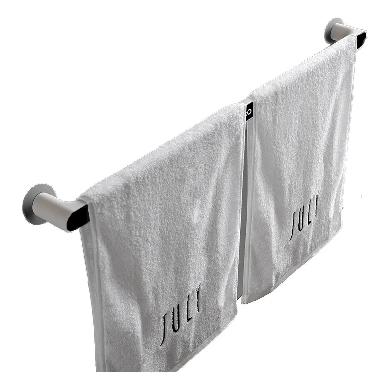 

Towel rack without punching toilet sucker hanger bath towel rack simple and creative single pole storage pole