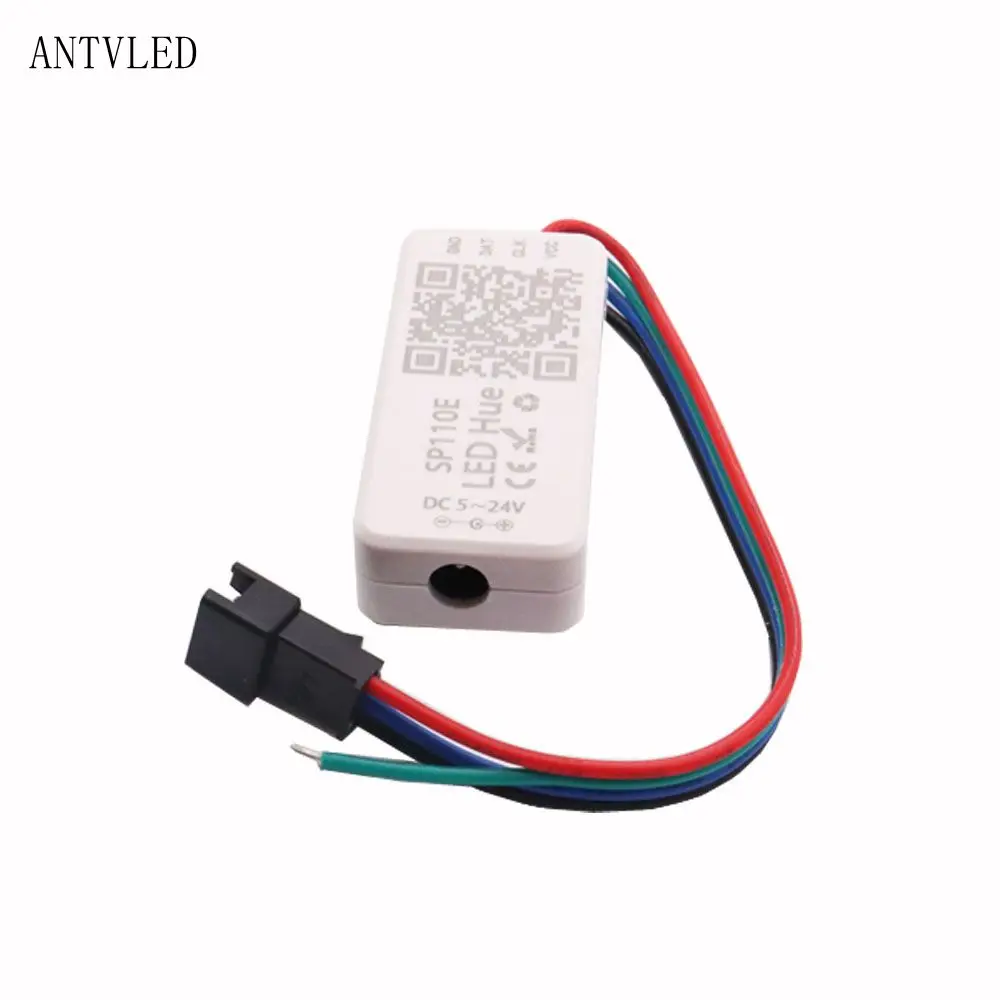 Imagem -03 - Controlador de Pixel Bluetooth para Ws2811 Ws2812b Sk6812 Rgb Rgbw Apa102 Tira Led Controle App Telefone Controle Rgb Pixel Light Sp110e