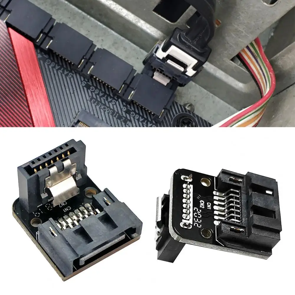 Lossless Fine Workmanship Motherboard SATA 7Pin 90 Degree Angled Compact Header Computer Accessories