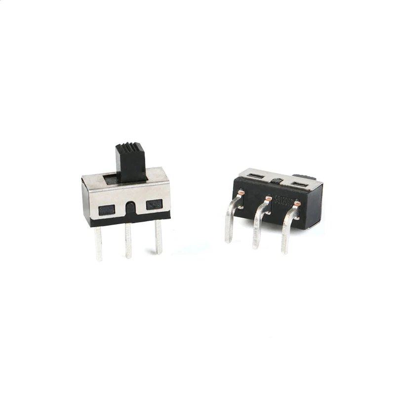 

10 шт. SS12D06 SS12D10 5 мм, высота ручки, 2 шестерни, 3 фута, сильноточный ползунковый/тумблер, вертикальная/изогнутая ножка