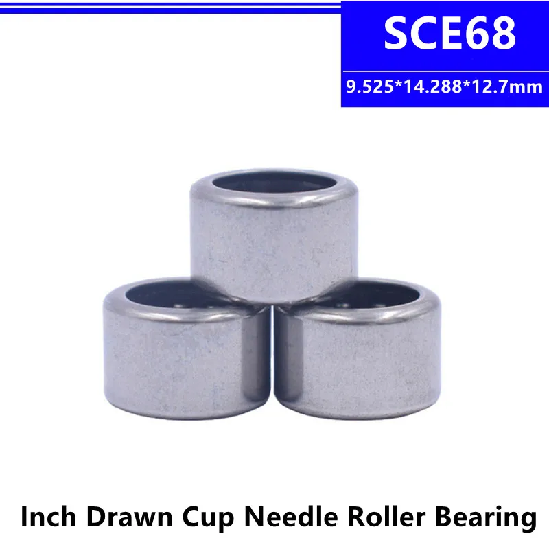 

50pcs/100pcs SCE68 9.525*14.288*12.7mm Inch Size Needle Roller Bearing 9.525x14.288x12.7mm BA68