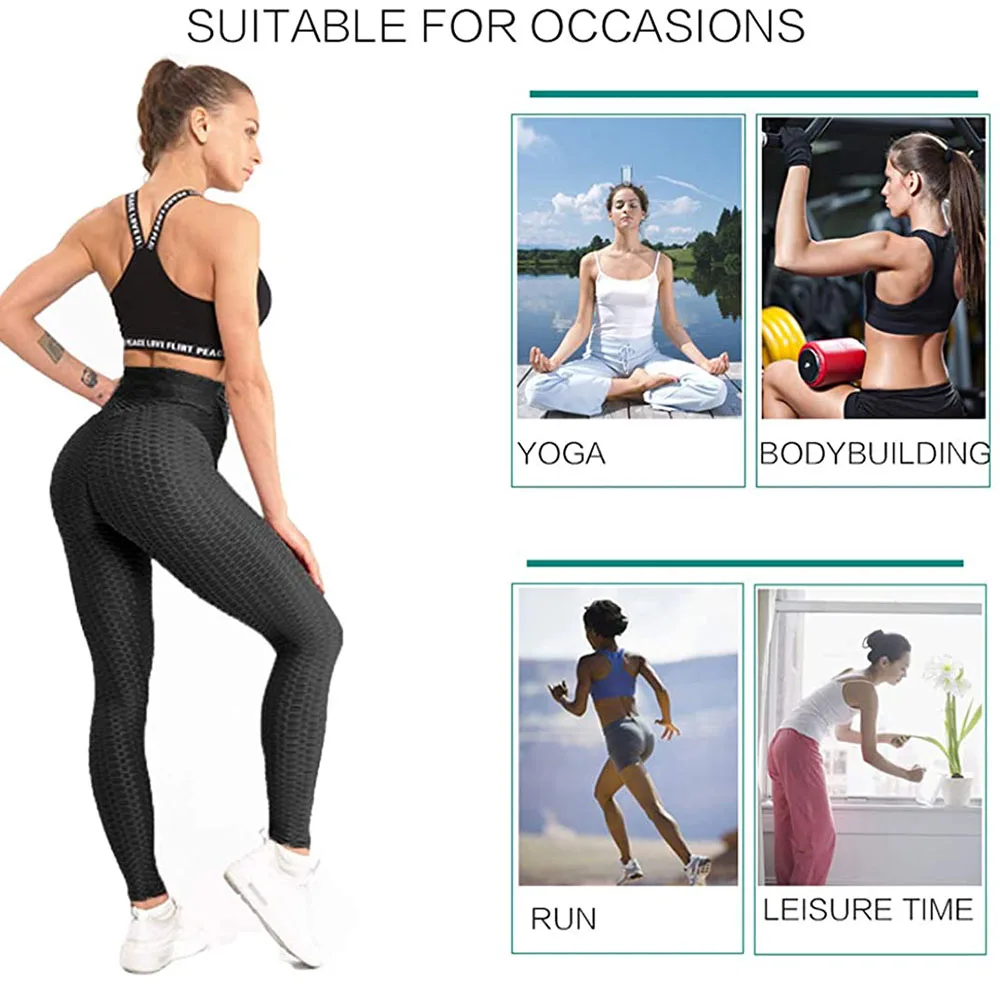 Butt Lifting Anti Cellulite Sexy Leggings for Women High Waisted Yoga Pants Workout Tummy Control Sport Tights