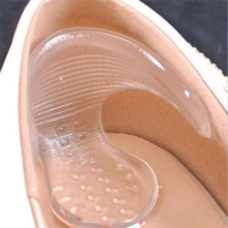 1 Pair Silicone Soft Insert Heel Liner Grips T-type Thread High Heel Comfort Pads Heel Protector Feet Care Accessories