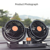 24V 12V 360 Degree All-Round Adjustable Car Auto Air Cooling Dual Head Fan Low Noise Car Auto Cooler Air Fan Car Fan Accessories