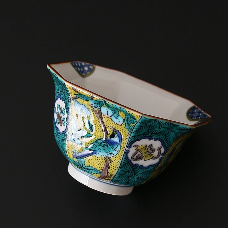 

nine valley imported from Japan to burn auspicious birds and flowers anise small bowl bowl tea bowls bowl, ceramic cup