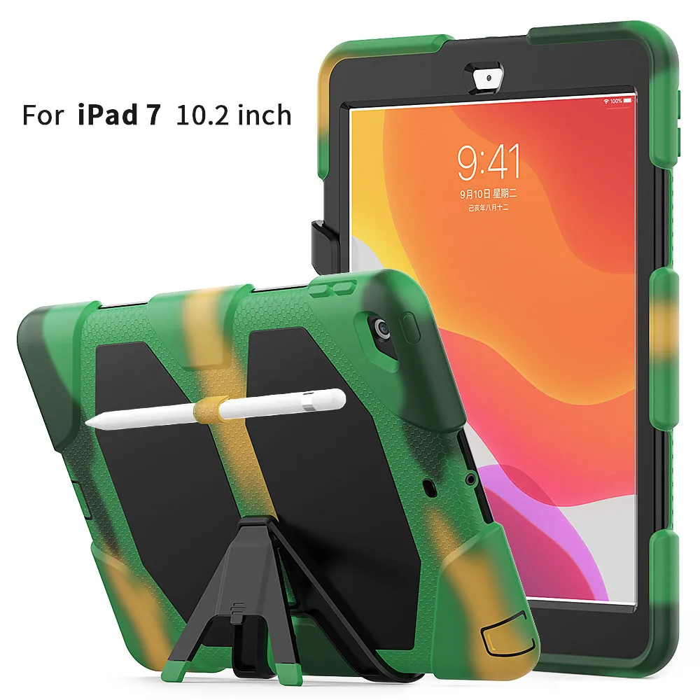 

Чехол-подставка для iPad A2200, A2197, 10,2, 2019, 7 поколения, противоударный, жесткий, силиконовый