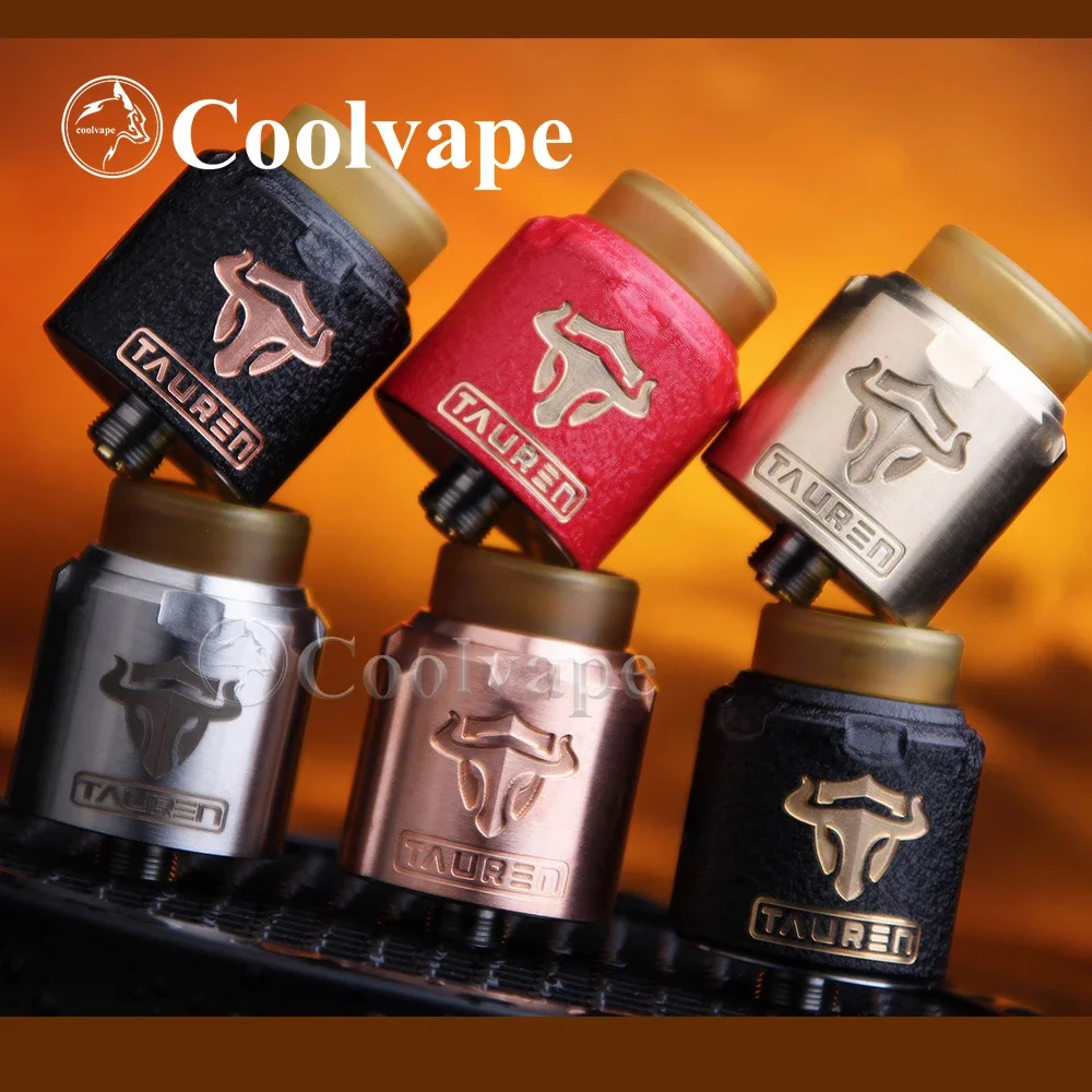 

100% Original THC Tauren RDA BF pin dual coils airflow control Rebuildable Drip Atomizer 24mm e-cig fit THC Tauren Mech Mod