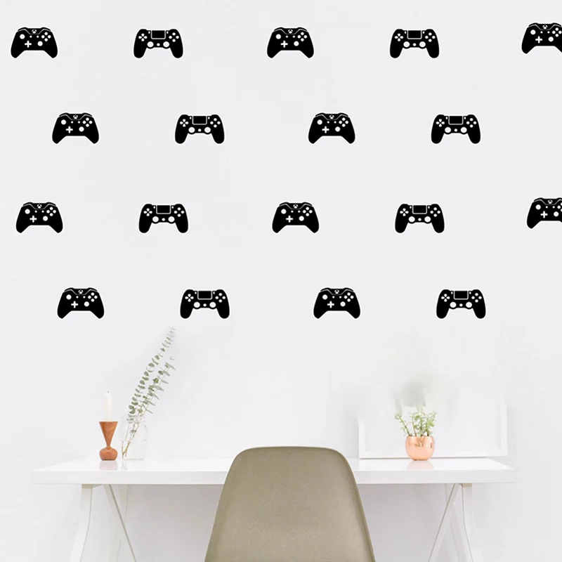 SET of 40 Switch Controller Video Game Wall Sticker Gaming Eat Sleep Game Zone Loading PS4 Repeat Wall Decal Playroom Vinyl