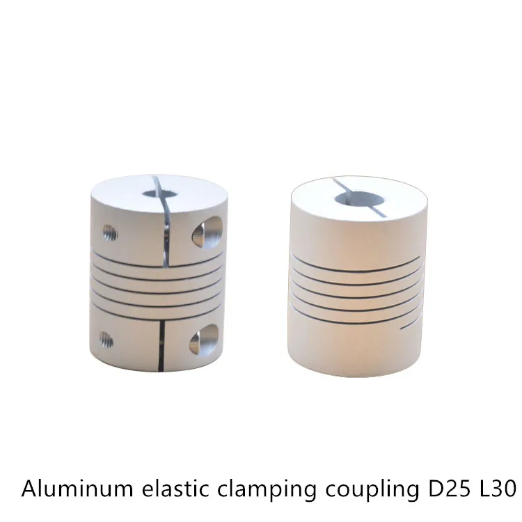 LINK CNC aluminum  Stepper Motor Flexible clamping Coupling silver diameter 25mm length 30mm Shaft Coupler clamp