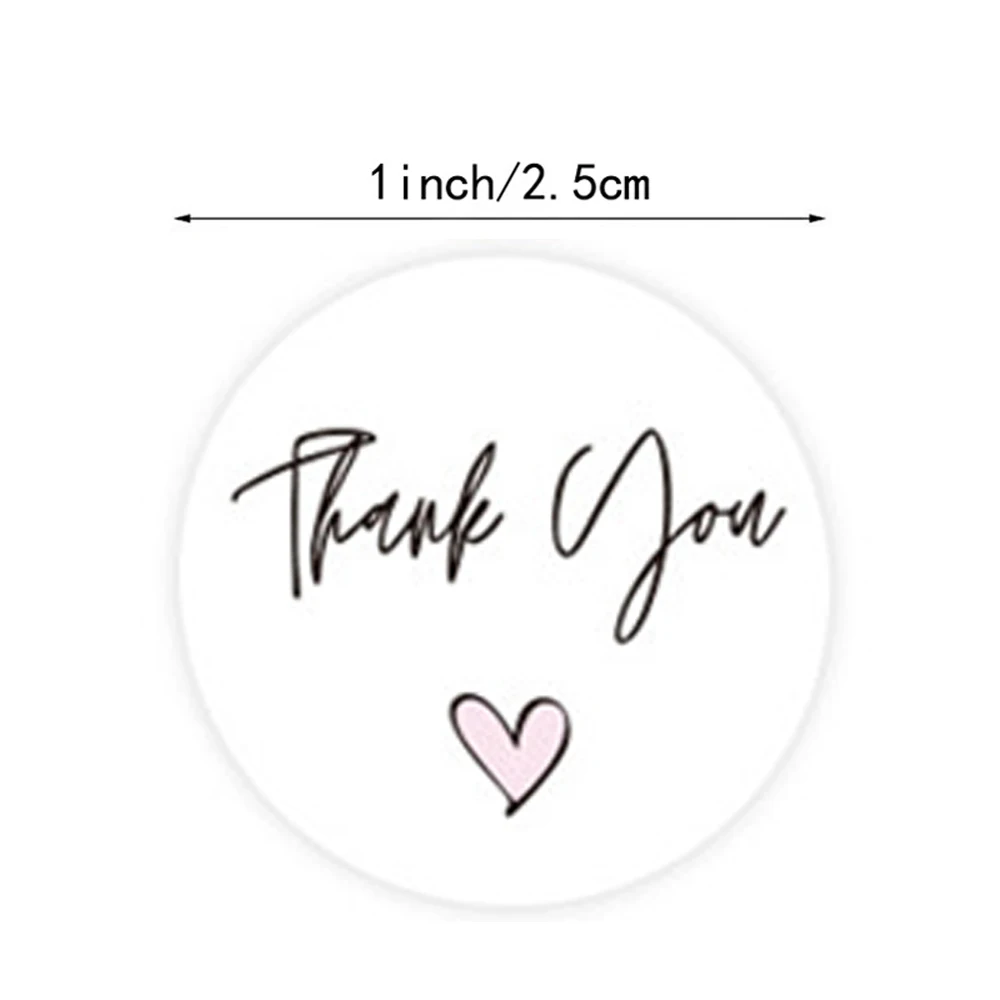 100-500pcs Round Thank You Stickers for Envelope Seal Labels Gift decor Birthday Party Scrapbooking Stationery Sticker