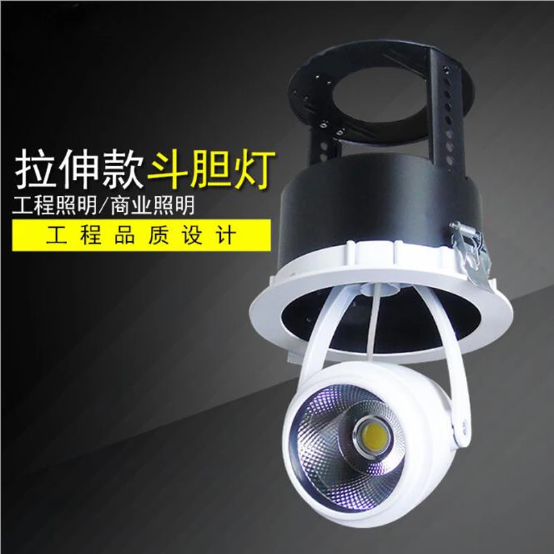 

10pc 15W 20W 30W LED Trunk Light Stretchable AC 110V 220V LED Gimbal Light COB Downlight Gimble Lamp Embedded Spot Light