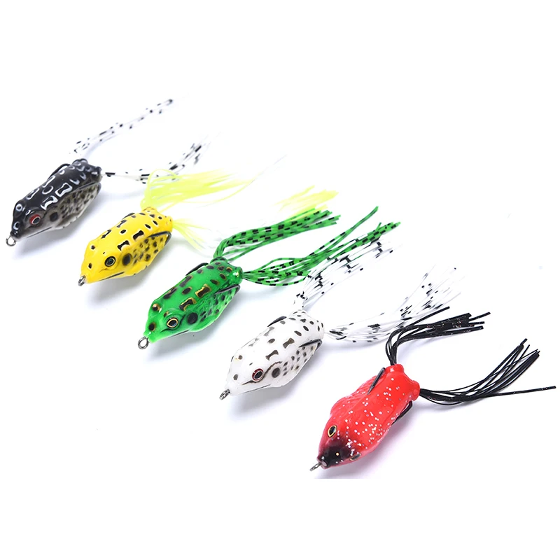 2020 Silicone Material fishing lure 4.5cm Artificial Bait Ray Frog topwater fishing