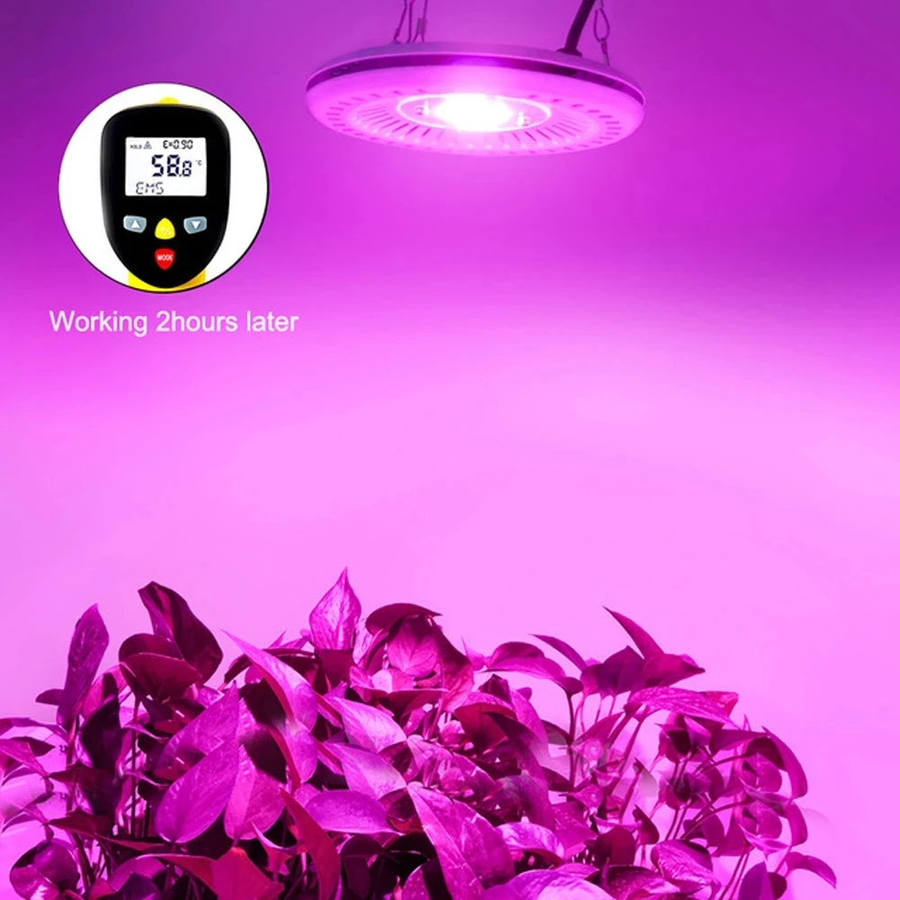 COB LED Grow Light Full Spectrum 100W UFO LED Grow Light Lamp Waterproof IP67 For Vegetable Flower Lndoor Hydroponic Greenhouse