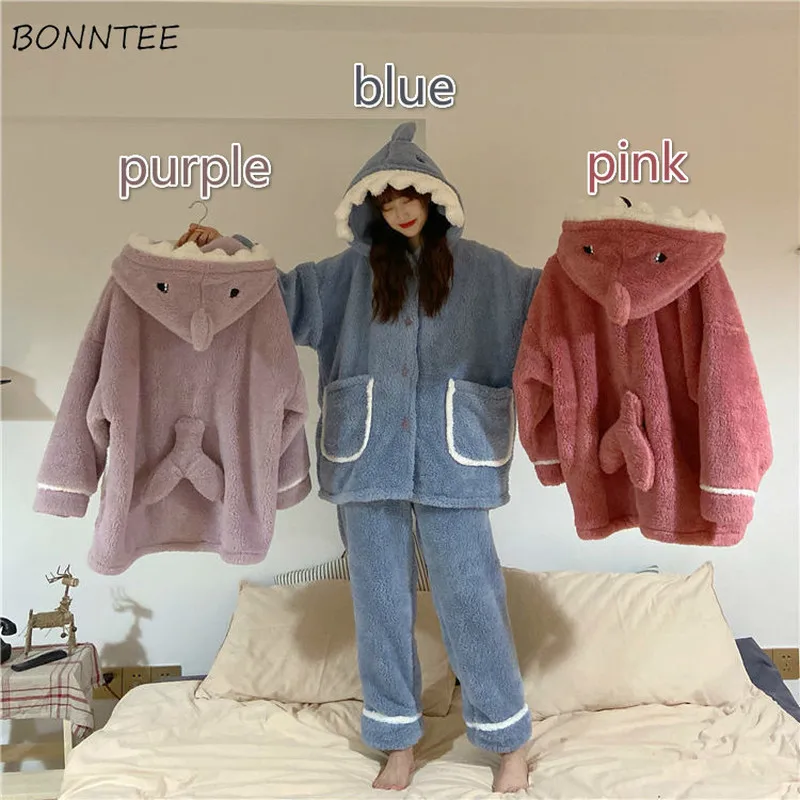 

Pajama Sets Women Sleepwear Oversize Dormit Ins Cute Winter Thicker Aesthetic Comfortable Homewear Lovely Sweet College Female