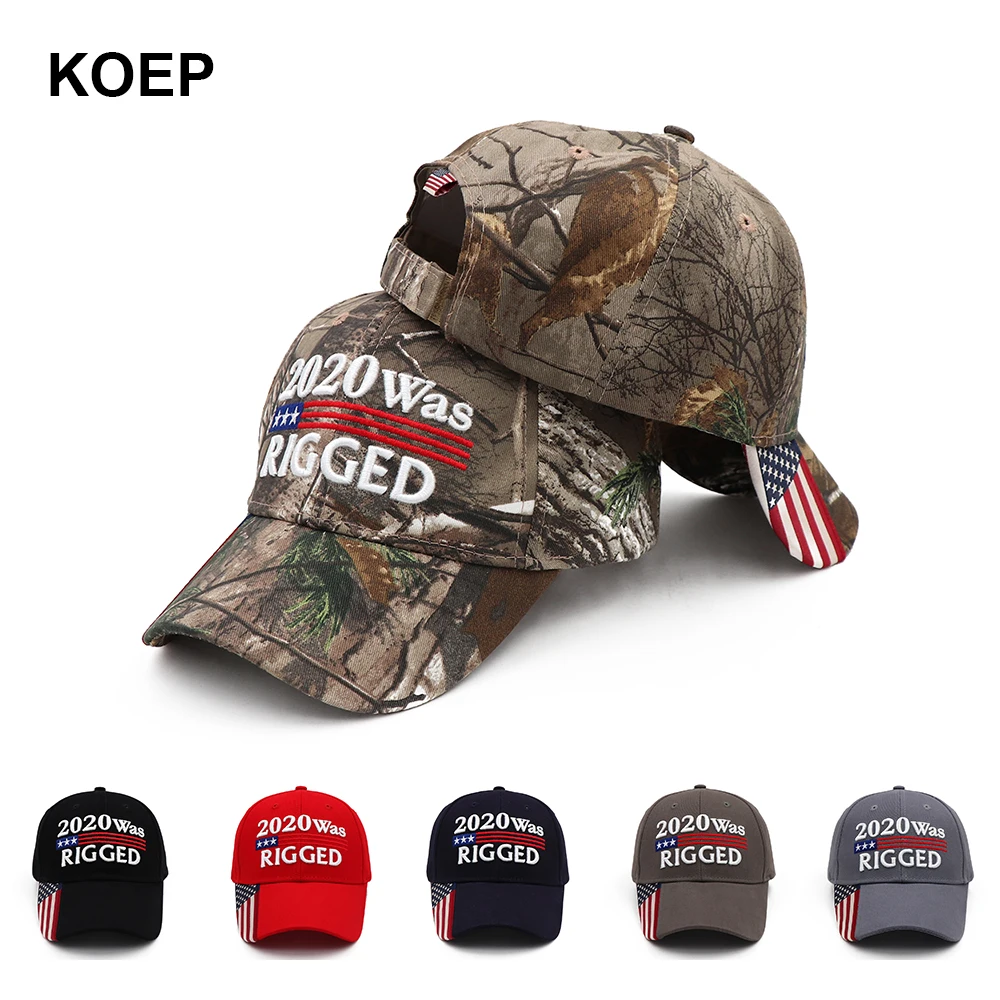 

New Donald Trump 2020 Cap USA Baseball Caps 2020 WAS RIGGED Snapback President Hat 3D Embroidery Wholesale Drop Shipping Hats