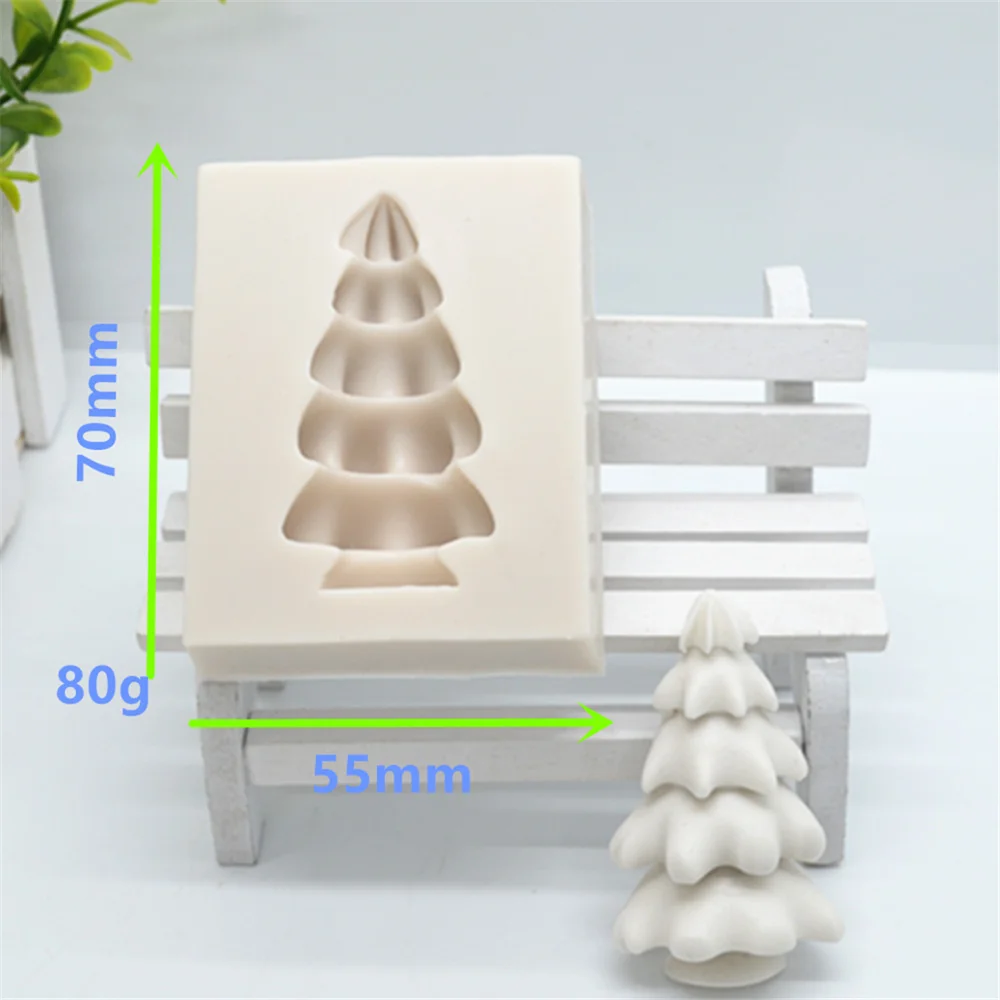 2Pc 3D Christmas Tree Fondant Silicone Mold For Baking ,Cake Decorating Tools Cake Molds Kitchen Baking Accessories FM004