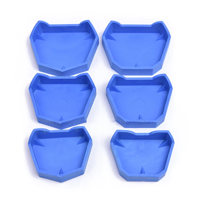 6PCS Dental Tray Silicone Rubber Base Plaster  Model Mold Oral Teeth Complete Denture Box Surrounding Mold Artifact