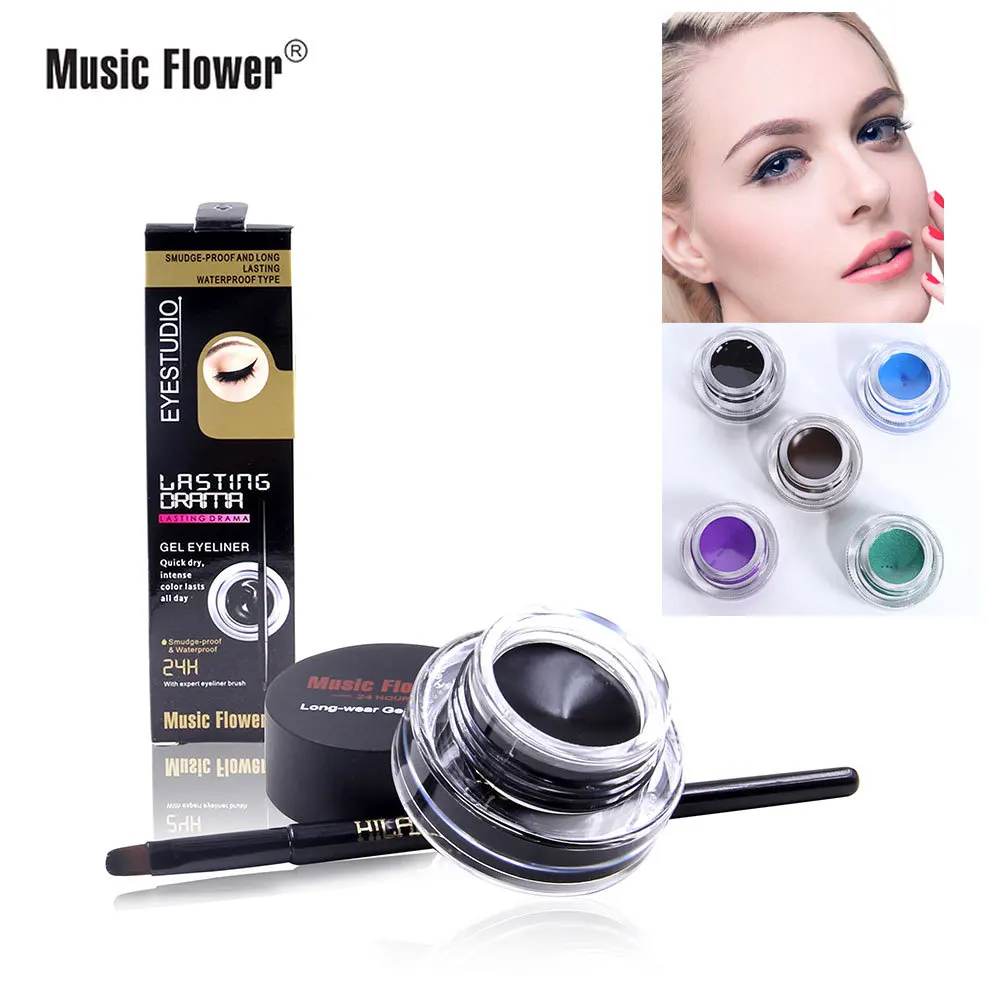 Hot Selling Music Flower Charm Rich Eyeliner Wholesale Not Smudge Waterproof Easy to Color Makeup Cosmetic Gift for Girl