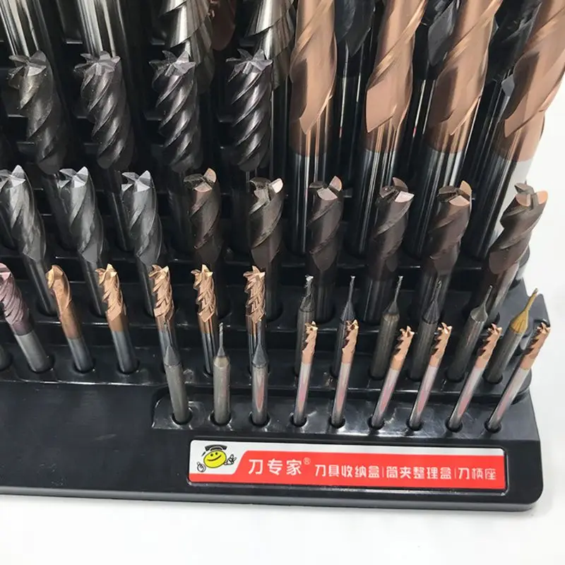 Black Drill Bit Storage Box Milling Cutter Drill Finishing Holder Organizer Case High Quality and Brand New